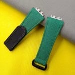 Custom aftermarket band replacement 20mm blue velcro watch straps curved end with 2 sping bar pin holes for Rolex DIW Daytona Carbon luxury watches with the best quality nylon canvas watch bands material online