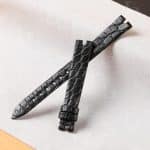 Buy Custom cartier santos de cartier galbu00e9e Black leather watch band Handmade for straps (1)