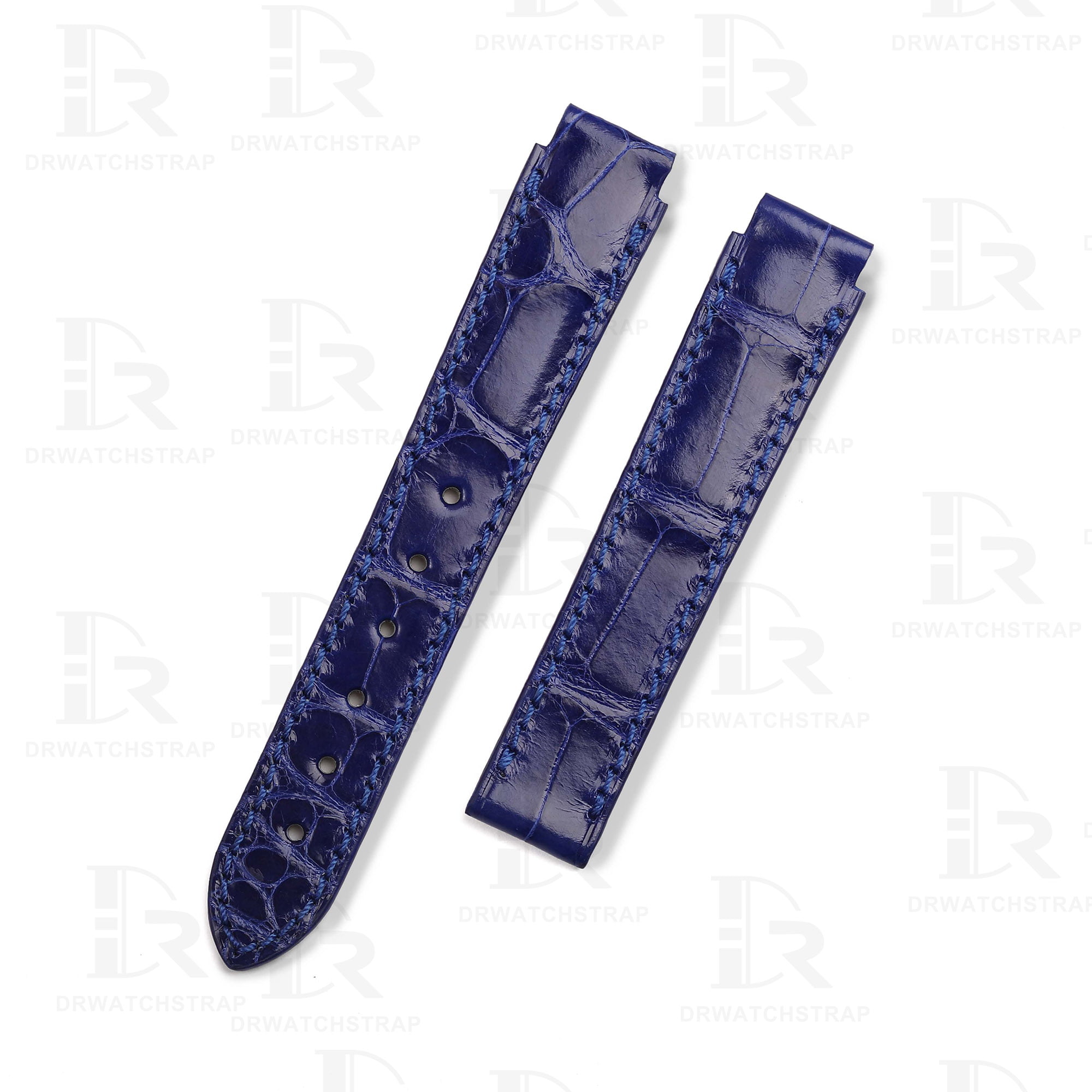 Buy Custom Chopard La Strada diamond Blue Alligator leather strap low price watchbands (1)