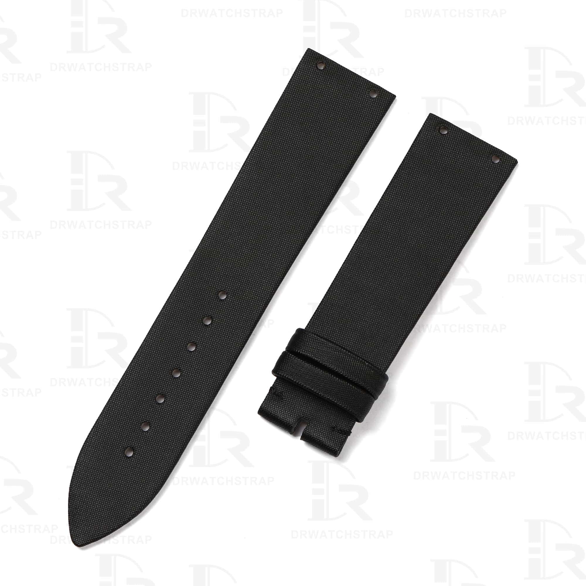 Custom Piaget Limelight Magic Hour Black satin Watch Strap 20mm handmade for sale (1)