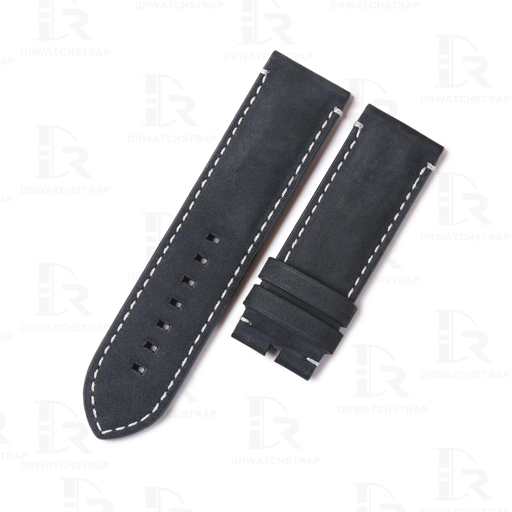 Custom Tudor Black Bay 58 41 BB Bronze suede blue leather strap 23mm replacement watch band