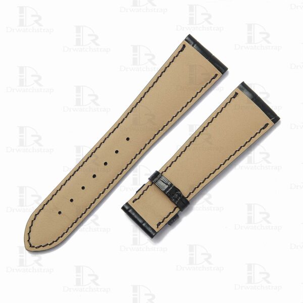 Buy Custom black Alligator leather watch strap for Grand Seiko band replacement watchband for sale