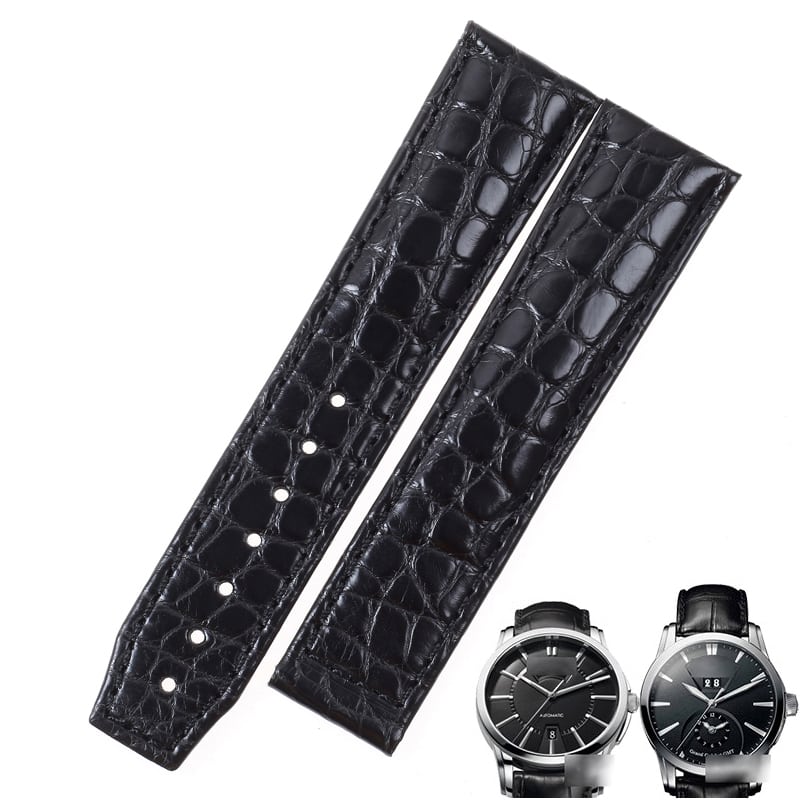 Handmade alligator Round-scale leather strap for Maurice Lacroix Masterpiece watch band