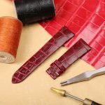 Buy custom Bvlgari B.zero1 Red leather strap 18mm replacement (3)