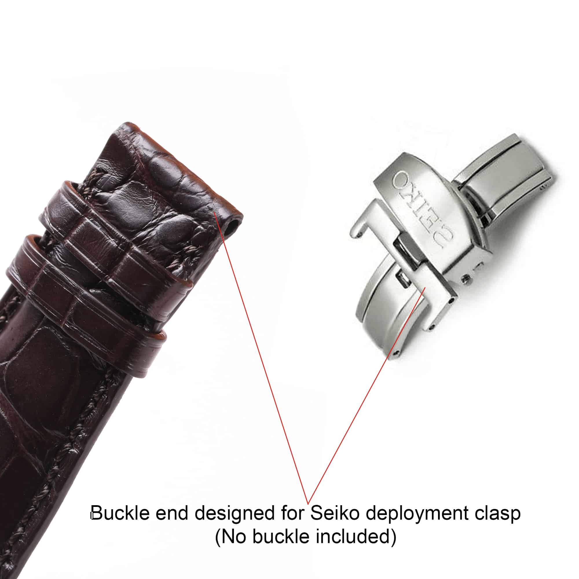 Handmade replacement alligator watch band for Grand Seiko strap