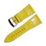 Custom handmade best quality grade A American crocodile 26mm Pink White leather alligator strap and watch band replacement fit for Franck Muller Master Square 6000 h SC DT luxury watches online - High-end leather straps 100% hand stitched for sale