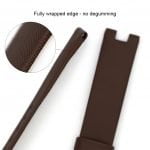 Buy Custom Curved End Black Satin watch strap for sale 20mm 21mm 22mm Handmade Satin straps (1)