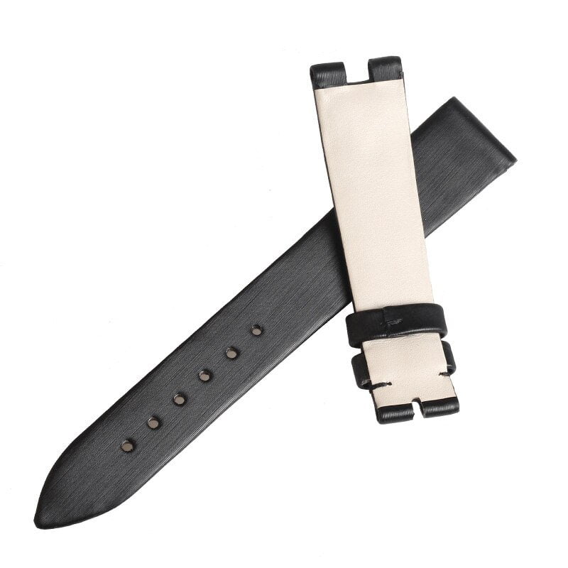 Replacement black satin leather watch band for Breguet Reine de Naples women watch belt