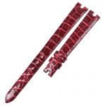 Custom alligator Hermes watch band replacement single tour leather strap compatible for Hermes Heure H and Hermes Cape Cod Arceau luxury watches red watch bands online at a discount price