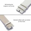 Custom handmade leather strap White Satin replacement watch band