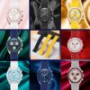 Custom handmade 20mm 21mm Elastic aftermarket yellow orange brown black white Omega watch band & watch straps replacement for Swatch Omega Speedmaster watch strap and buy best Omega Speedmaster straps online from DR watchstrap at a low price