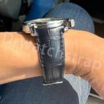 Custom Audemars Piguet Royal Oak green leather strap Alligator watch band