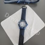Replacement olive green nylon canvas velcro watch band for Cartier Santos Quickswitch strap