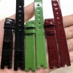 bvlgari green leather watchband strap
