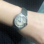 Cartier Ballon Bleu Orange Alligator leather watch band (2)
