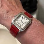 Replacement red crocodile alligator belly-scale leather straps for Richard Mille watch band