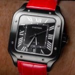 Cartier Santos Quickswitch Red alligator leather watch band strap (1)