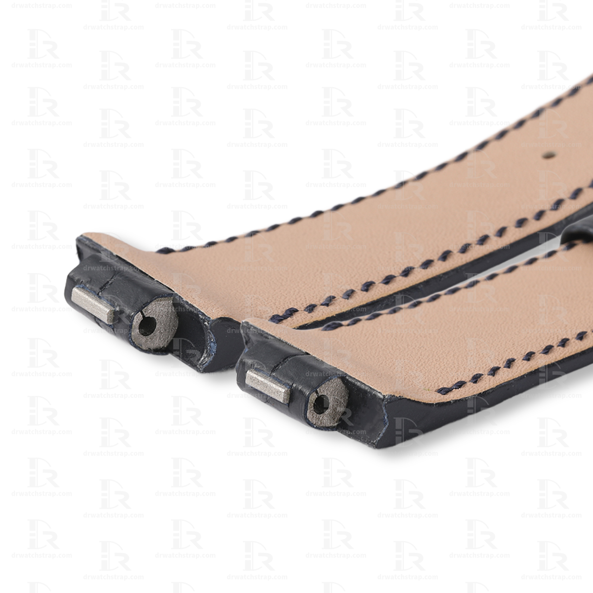 Custom Replacement Black Alligator leather ulysse nardin marine strap (1)