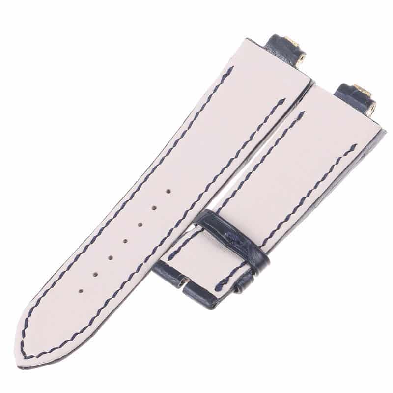 Custom handmade alligator leather watchband for Uylsse Nardin Marine strap
