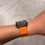 Custom orange elastic watch band for Richard Mille
