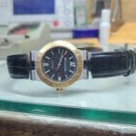 Handmade Black Leather Strap for Bvlgari Diagono watch (7)