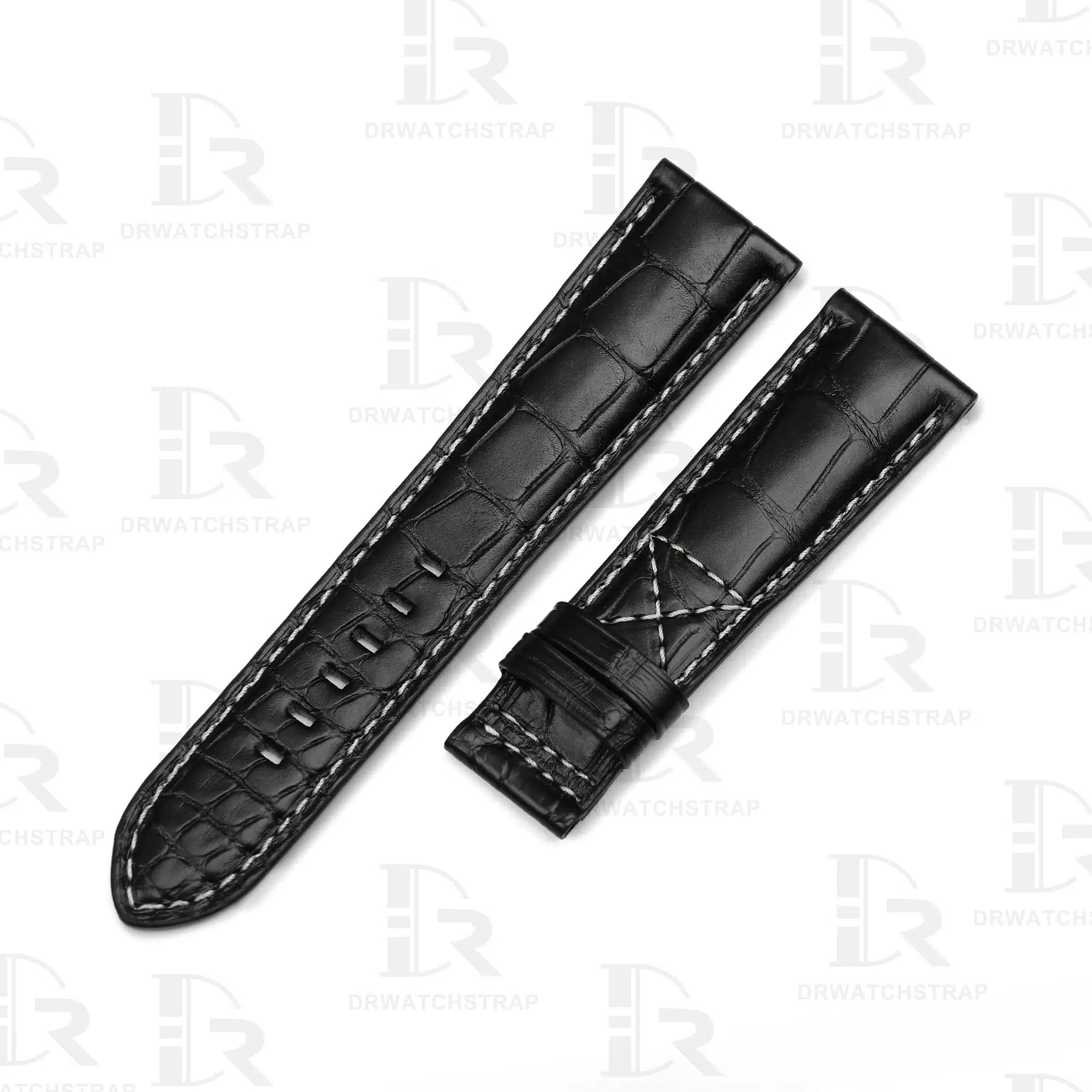 Handmade custom Black alligator leather strap for Patek Philippe 5524R watch band