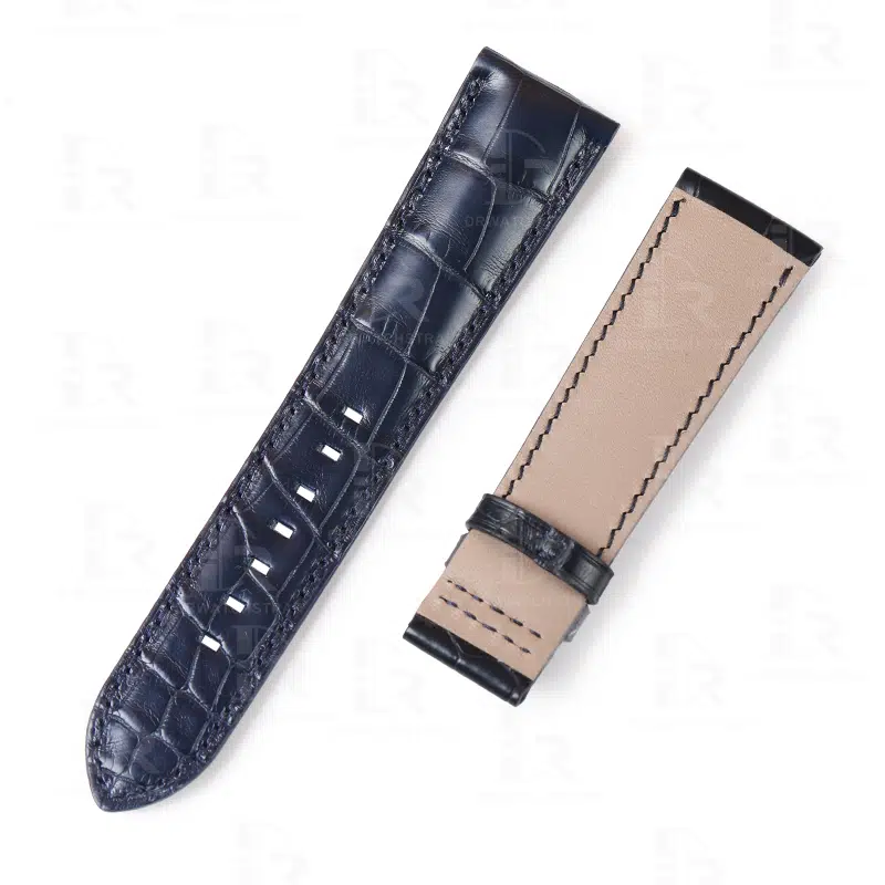 Handmade-custom-blue-alligator-leather-strap-for-Patek-Philippe-5524R-watch-band