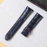 Genuine blue alligator leather watch strap for Cartier Ballon Bleu