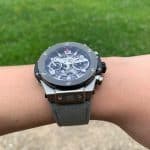 Buy Custom Omega, Garmin rubber velcro White watchbands 20mm 22mm handmade hook and loop watch straps (3)
