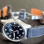 IWC Pilot Mark XVIII Black calfskin leather watch band IW326501 (3)