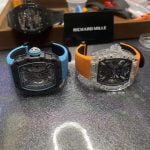 Custom Richard Mille leather straps RM 010 Green alligator velcro watch straps watchband replacement for sale