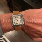 Cartier Santos 100 Anniversary Red alligator leather watch band strap (1)