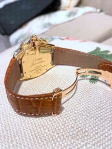 Cartier Roadster black calfskin leather watch band strap 19mm drwatchstrap