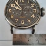 Zenith watch replacement Black alligator leather strap