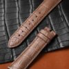buy custom handmade warm grey replacment alligator watchband for Vacheron Constantin Traditionnelle straps