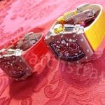 Tsar Bomba red yellow alligator leather watch band strap