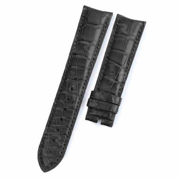 Custommade black replacment alligator watch bands for Vacheron Constantin strap