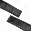 Buy Curved end custom black alligator leather watch strap for Corum Bubble Casino watch band for sale (3)