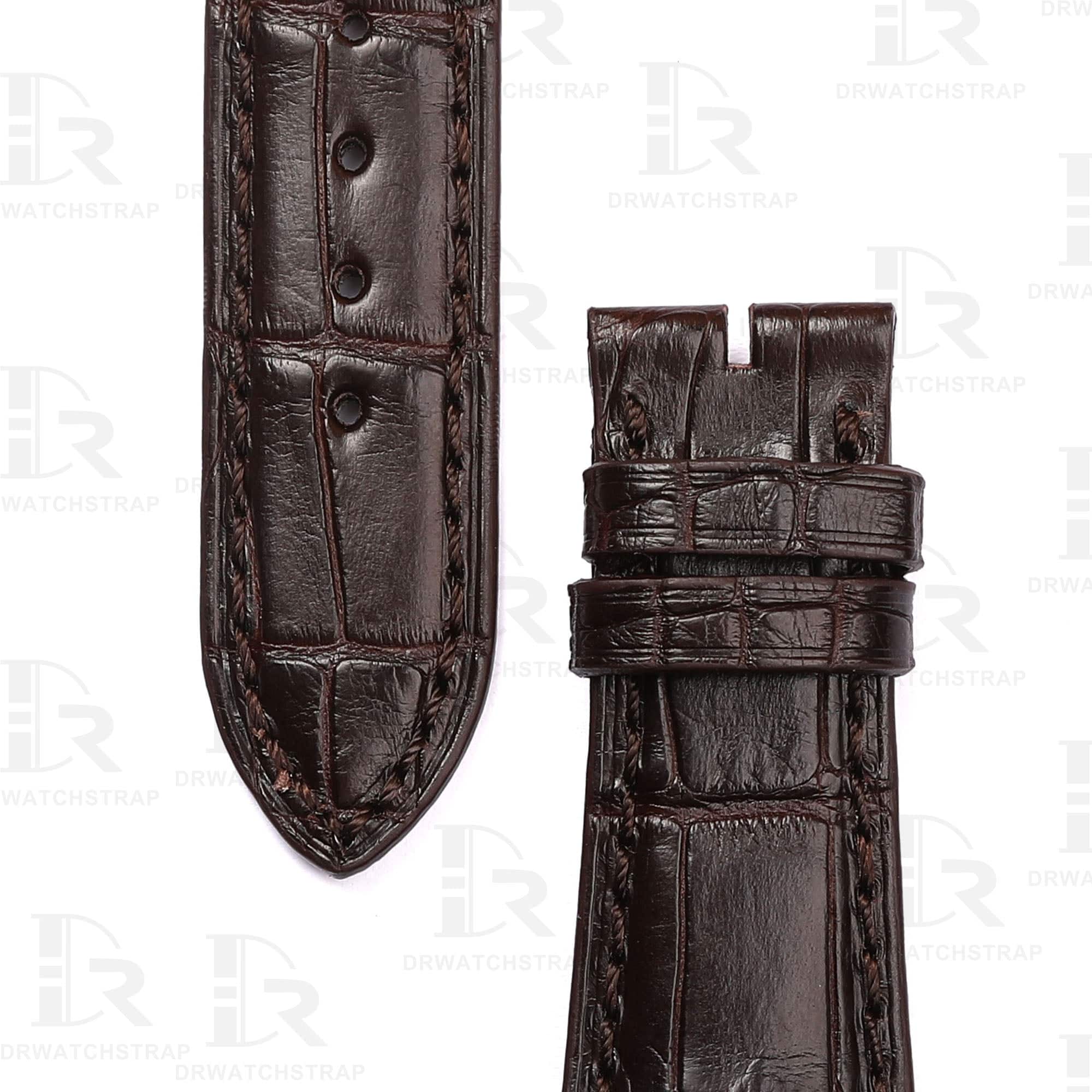 Buy Custom handmade replacement Dark Brown leather watch band for Patek Philippe Grand Compalication 5905R strap (1)