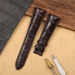 Custom handmade Breguet type xxi strap and watch band for Breguet type xxi flyback chronograph 3810 luxury watches - aftermarket leather straps craftsmanship Brown Grade A American Crocodile watch band for sale at low price