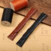 Buy Custom handmade replacement brown leather watch band for Bvlgari Assioma straps (1)