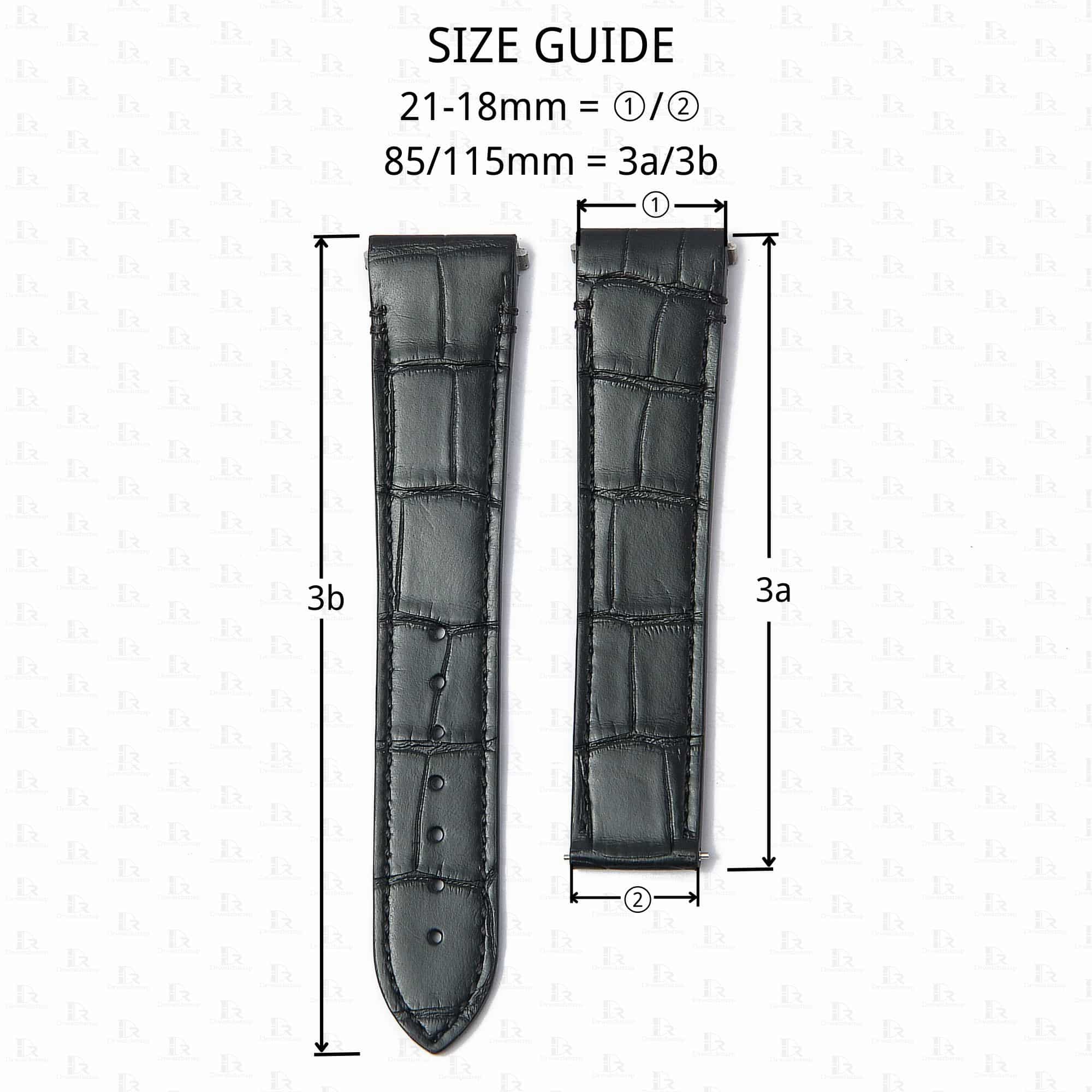 Cartier Santos NEW 2021 leather watch band strap size guide
