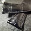 Cartier Tank Alligator Belly Scale black leather watch band best custom handmade