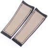Curved-end custom black alligator leather watchbands for Corum Bubble Casino straps for sale