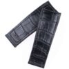 Curved-end custom black alligator leather watch bands for Corum Bubble Casino strap for sale
