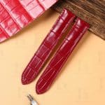 Buy custom Jaeger Lecoultre Reverso Red leather watchbands 22mm handmade for sale (2)