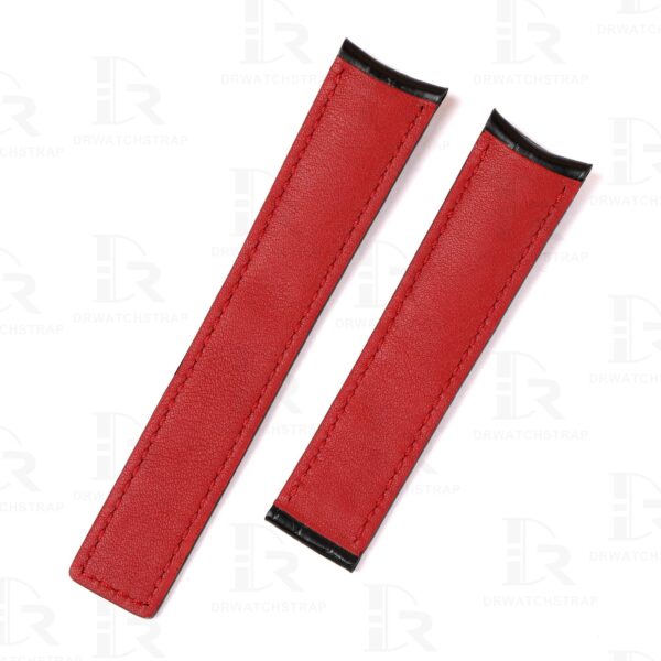 Red Water-resistant premium calfskin leather material