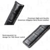 Genuine alligator leather and Semi-squared tip design