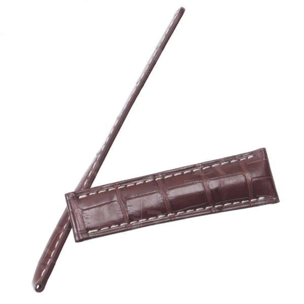 Custom handmade replacement leather alligator watchbands for Carl f Bucherer strap