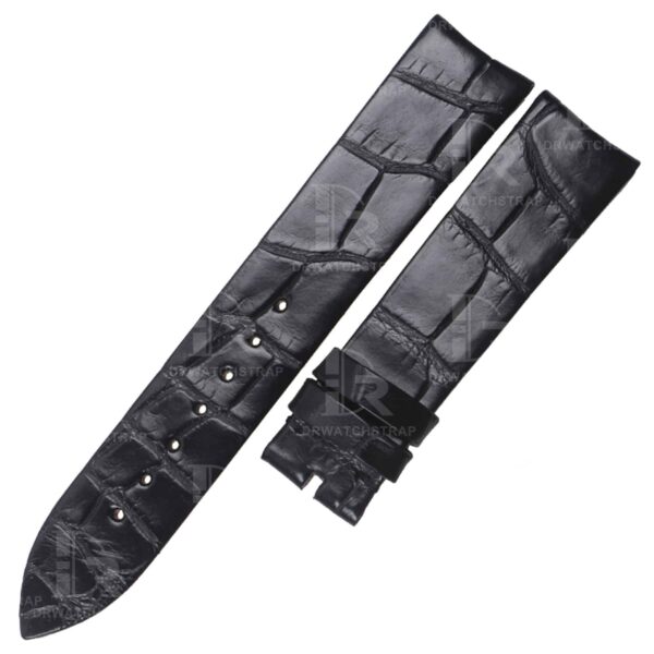 Curved end custom handmade replacement leather watch band for Franck Muller 8038 8035 straps